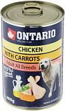 Консервы для собак Ontario курица и морковь 400г