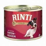 Консервы для собак Rinti Gold Утиные сердечки 185 г