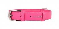 Ошейник для собак Collar Glamour без украшений 25 мм*38-49 см, розовый