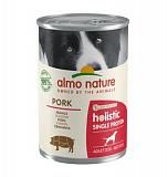 Консервы для собак с чувствительным пищевариением Almo Nature со свининой 400 г