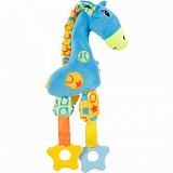 Игрушка для собак Золюкс плюшевая Жираф голубая 30*10 см