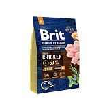 Сухой корм для щенков средних пород Brit Premium Dog Junior M с курицей 3 кг